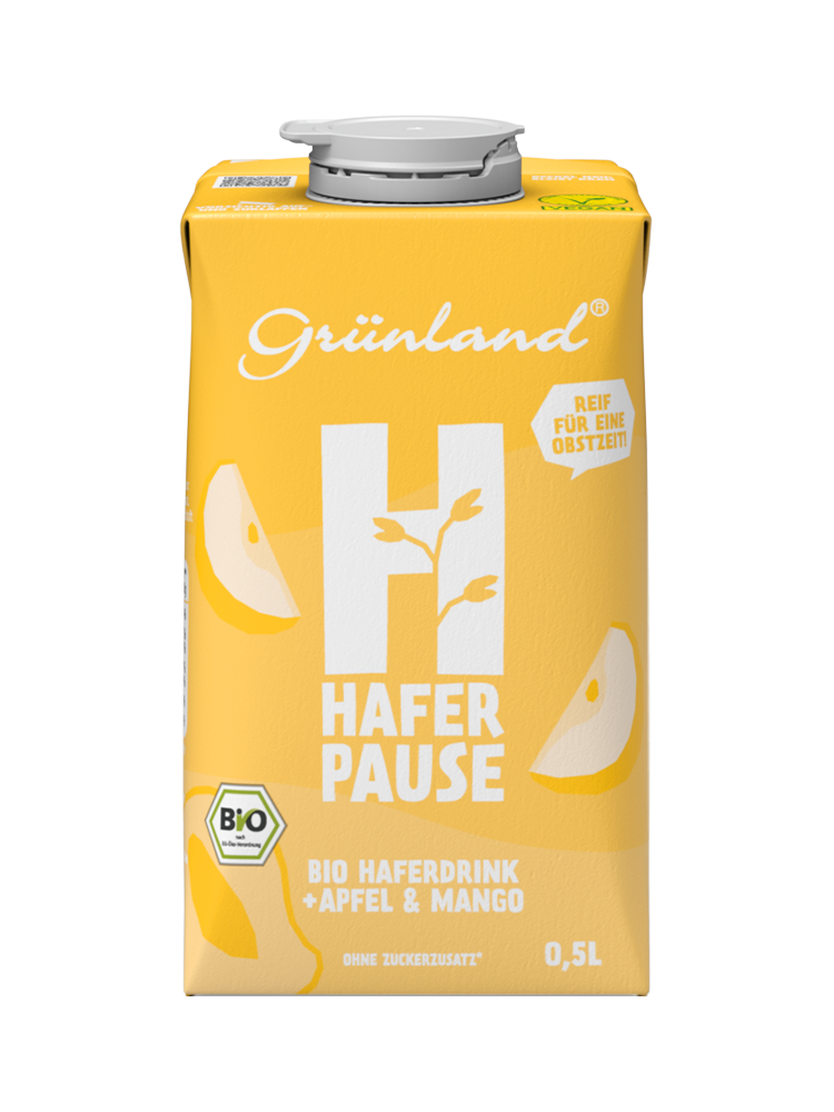 Bio-Haferdrink + Apfel & Mango