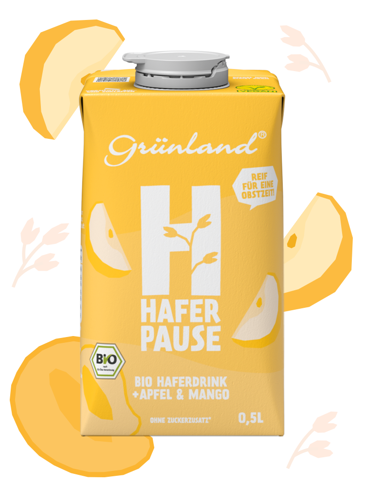 Bio-Haferdrink + Apfel & Mango