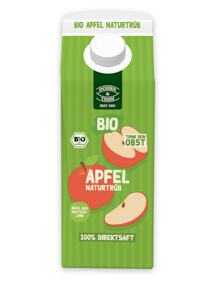 Bio-Apfelsaft, naturtrüb